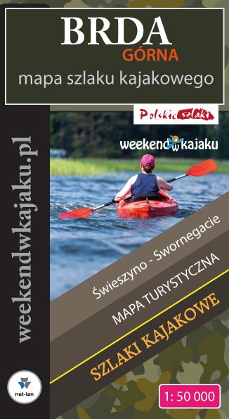 Mapa szlaku kajakowego rzeki Brdy Górnej - okładka