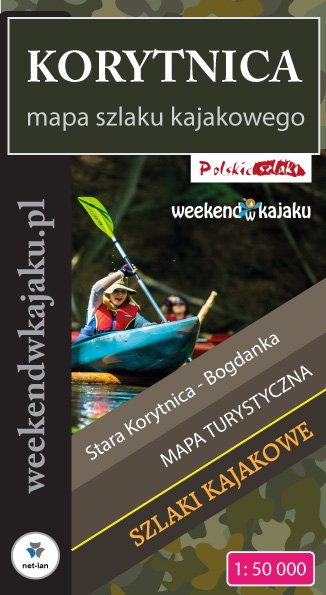 Mapa szlaku kajakowego rzeki Korytnicy - okładka