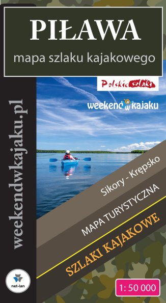 Mapa szlaku kajakowego rzeki Pilawy - okładka