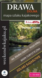 Drawa Dolna mapa szlaku kajakowego - okładka