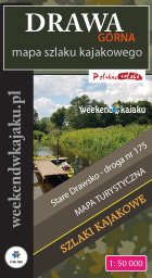 Drawa Górna mapa szlaku kajakowego - okładka